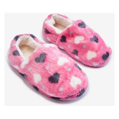 Children's insulated slippers In the heart Pink Meyra