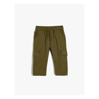 Koton Cargo Pants Tie Waist Pocket Cotton