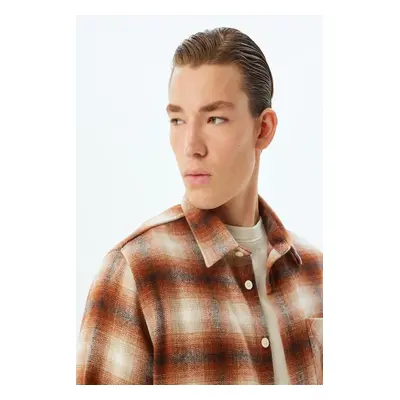 Koton Lumberjack Shirt Long Sleeve Pocket Detail