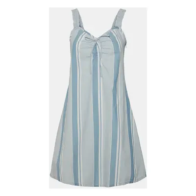 Light blue striped dress with straps VERO MODA Akela - Women