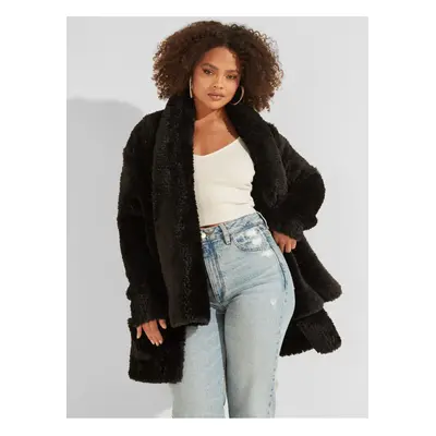 Black Women's Faux Fur Jacket Guess Rebecca - Women