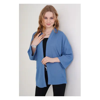 Bigdart Knitted Kimono - Indigo