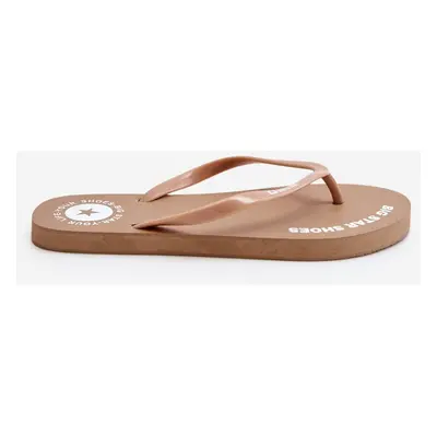 Comfortable Big Star LL274796 Beige flip-flops