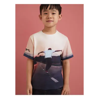 Light pink boys T-shirt Desigual Kiwi - Boys