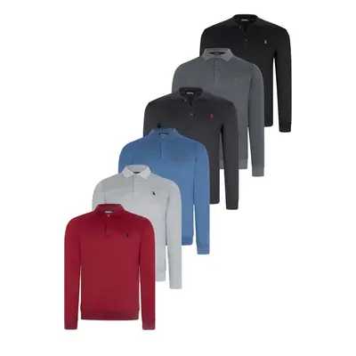 SET OF SIX V4007 DEWBERRY MEN'S SWEATSHIRT-BLACK-NAVY-ANTHRACITE-GRAY-BURGUNDY-INDIGO