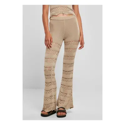 Women's flared crochet leggings made of soft seagrass