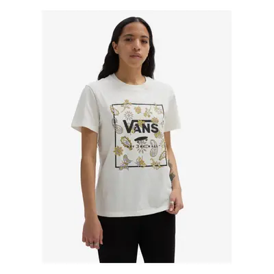 Cream Women's T-Shirt VANS Trippy Floral - Women