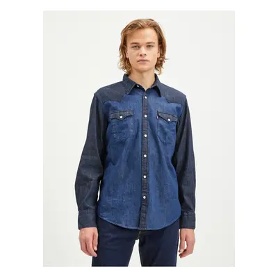 Levi&#39;s Dark Blue Mens Denim Shirt Levi&#39;s® Barstow Western Standard - Men