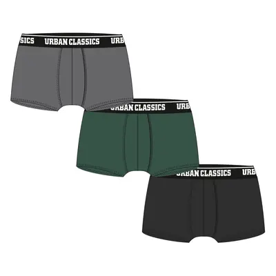 Boxer Shorts 3-Pack Grey+Dark Green+Black