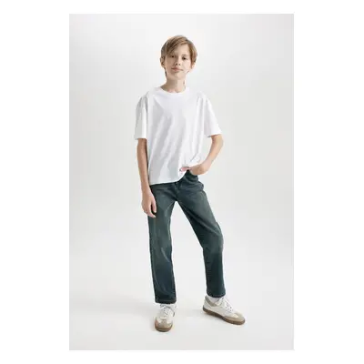 DEFACTO Boy Straight Fit Straight Leg Pocket Jean Trousers