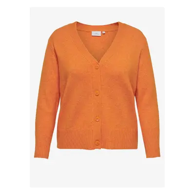 Orange women's cardigan ONLY CARMAKOMA Hazel - Women