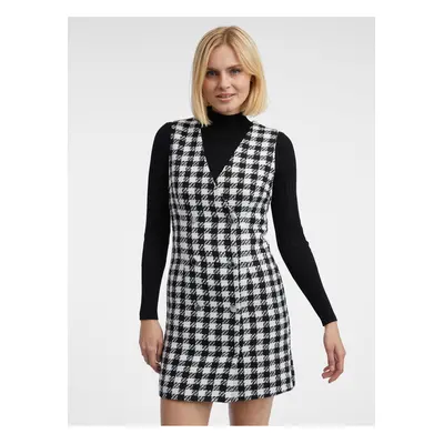 Orsay White & Black Women's Plaid Dress - Women's