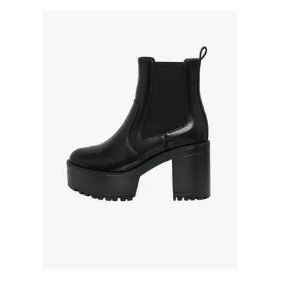 Black Women's Heeled Ankle Boots ONLY Tasha - Women's