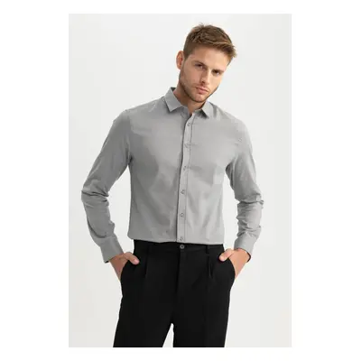 DEFACTO Slim Fit Long Sleeve Shirt