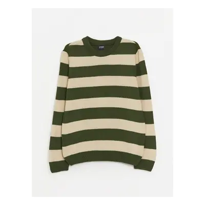 LC Waikiki Lw - Crew Neck Striped Long Sleeve Boy's Knitwear Sweater