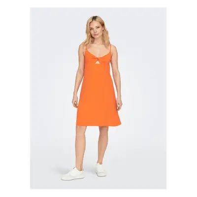 Orange women's dress ONLY Mette - Women's