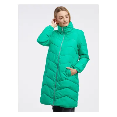 Green women's winter quilted coat VERO MODA League - Women