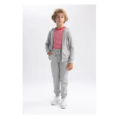 DEFACTO Boys Grey Textured Jogger School Tracksuit Bottom