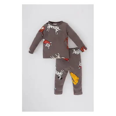 DEFACTO Baby Boy Patterned Long Sleeve Pajama Set