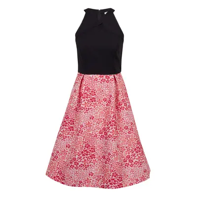 Orsay Pink-Black Women Floral Dress - Women