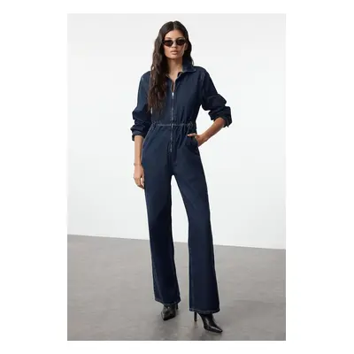 Trendyol Dark Blue Denim Overalls