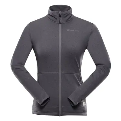 Women's zip-up sweatshirt ALPINE PRO QUERTA smoked pearl