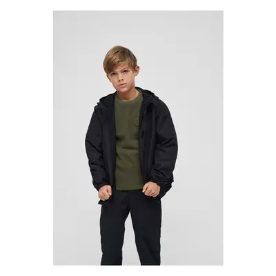 Children's summer windbreaker with front zipper black