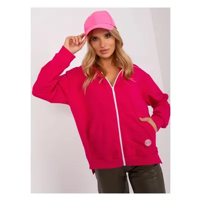 Loose fuchsia hoodie