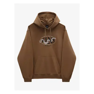 Men's Brown Hooded Sweatshirt VANS Snake Pit - Men