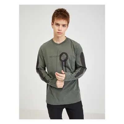 Dark Green Men's Long Sleeve T-Shirt Diesel - Men