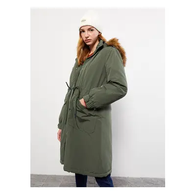 LC Waikiki Women's Hooded Plain Parka