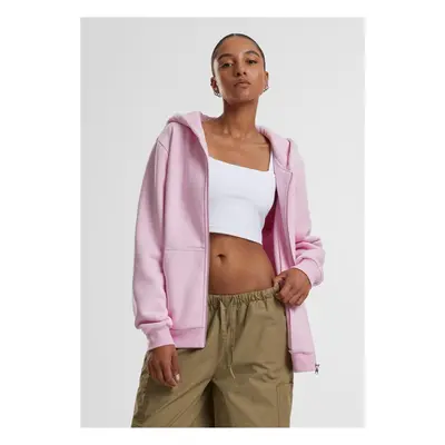 Women's zip-up hoodie Fluffy Hoody light pink