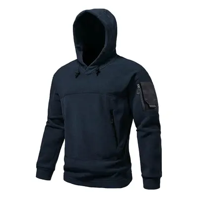 60343 Dewberry Warm Outdoor Hooded Mens Fleece-NAVY