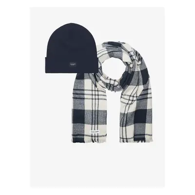 Men's hat and scarf set in navy blue Jack & Jones Frost - Men's