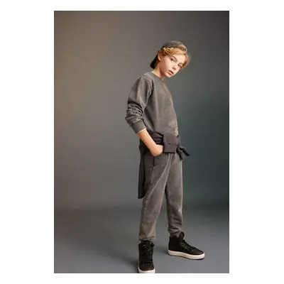 DEFACTO Boy's Jogger Waist Tie Elastic Leg Pocket Sweatpants