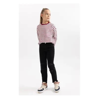 DEFACTO Girl Straight Fit Standard Leg Jean Trousers