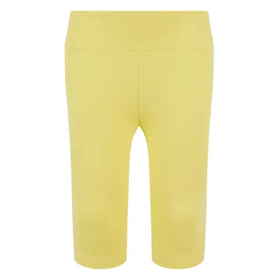 High-waisted shorts for girls - yellow