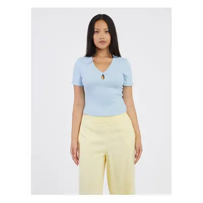 Blue Womens Basic T-Shirt Noisy May Maya - Women