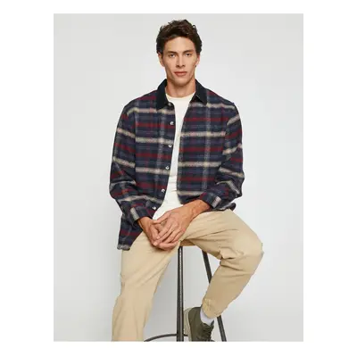 Koton Plaid Lumberjack Shirt Collar Detailed