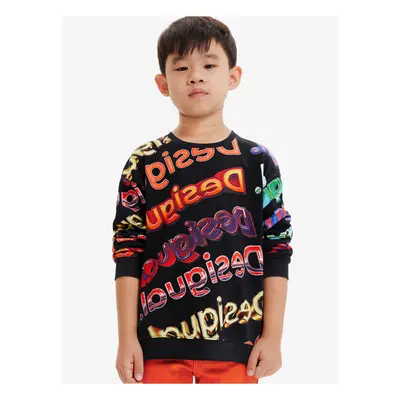 Black Kids Patterned Sweatshirt Desigual Sweat Xocolat - Boys