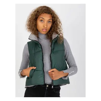 Dark green quilted vest