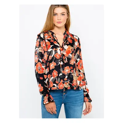 Red-black floral blouse CAMAIEU - Ladies