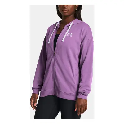 Under Armour Sweatshirt UA Rival Terry OS FZ Hooded-PPL - Women