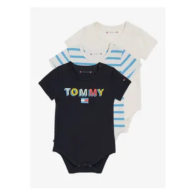 Tommy Hilfiger Set of three boys' bodysuits in black, white and striped Tommy Hilf - Boys