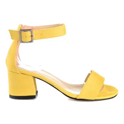 Trendyol Yellow Suede Women Classic Heels