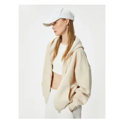 Koton Oversize Hooded Kangaroo Pocket Sweatshirt