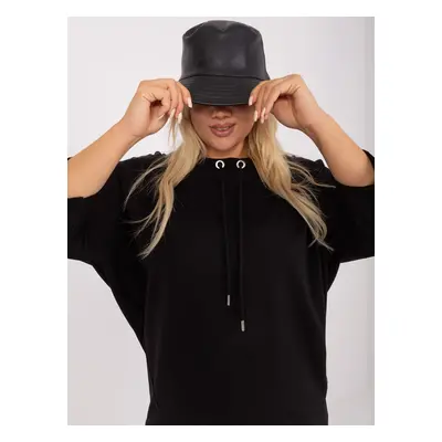 Black Loose Women's Plus Size Blouse