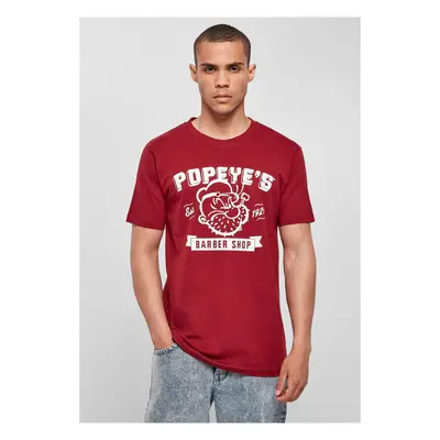 Popeye Barber Shop Burgundy Tee