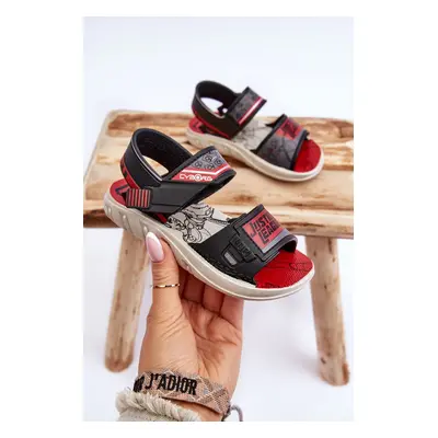 Grendene Kids Sandals Black-Red