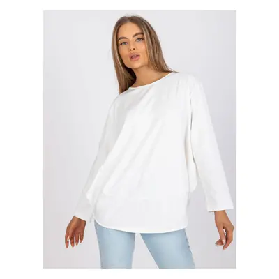 Ecru oversized blouse with long sleeves Renata